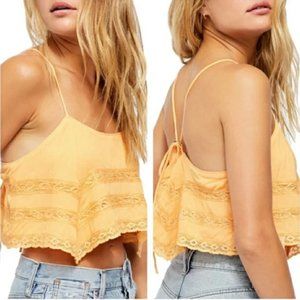 NWT Free People Large Home Again Cami In Orange Small